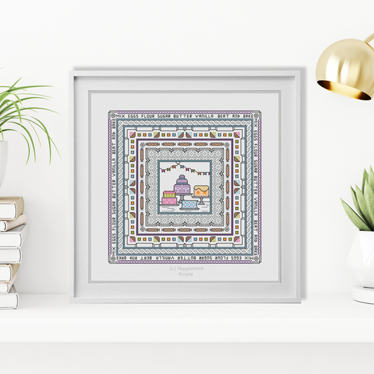 Hints of Baking Blackwork Pattern by Peppermint Purple