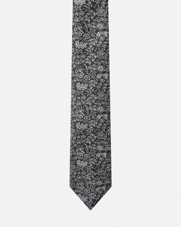 Immortal Floral Tie Black
