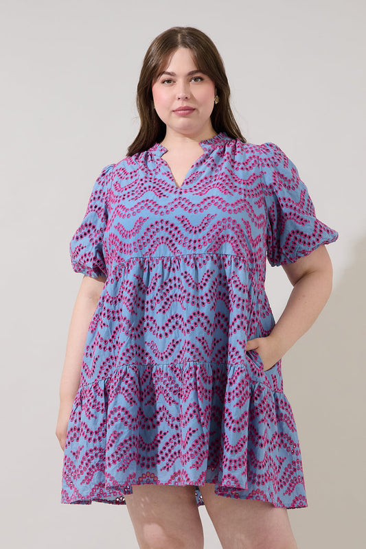 Jacey Baby Doll Mini Dress Elvera Eyelet Curve