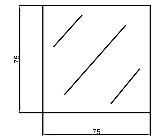 Jasper Rectangular Frameless Pencil Edge Plain Mirror 450-1500mm