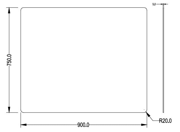 Jasper Rectangular Frameless Pencil Edge Plain Mirror 450-1500mm