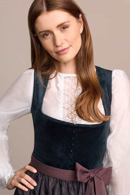 Julia Trentini Enid Dirndl, Blue — 70cm Long