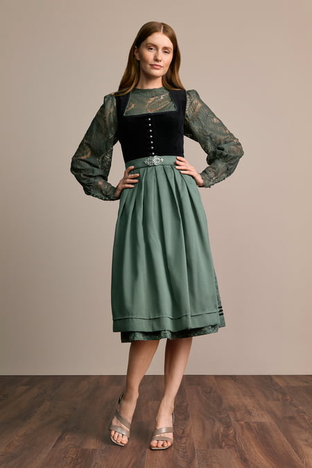 Julia Trentini Romi Dirndl, Black — 70cm Long