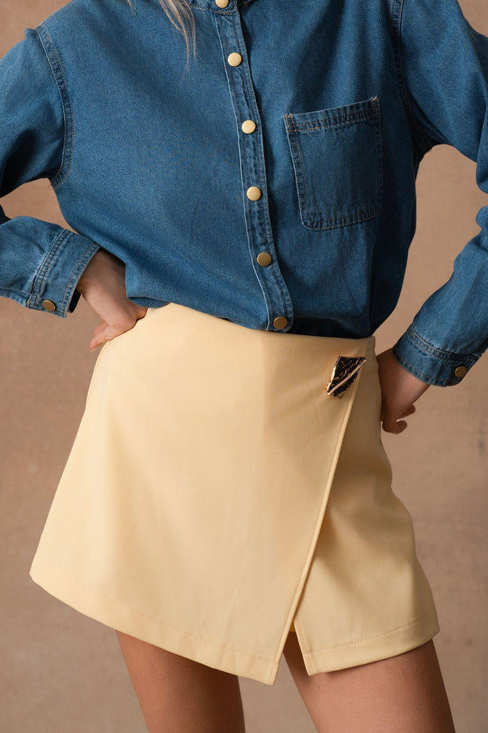 Jupe-short Yseult - Jaune