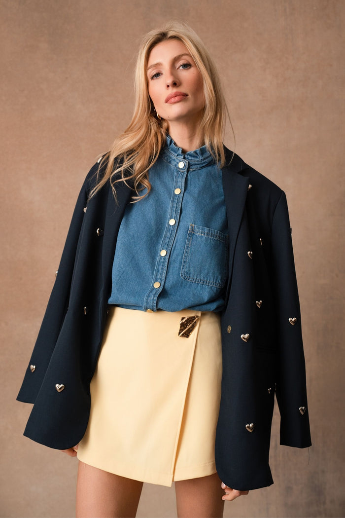 Jupe-short Yseult - Jaune