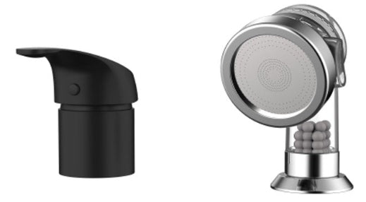 Karma Enviro Head with Matte Black Flip Mixer for basin unit