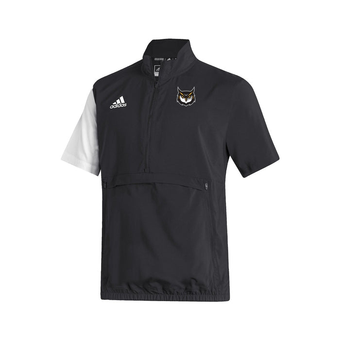 Kennesaw State Owls : Stadium 1/4 Zip Woven Short Sleeve - Black - White