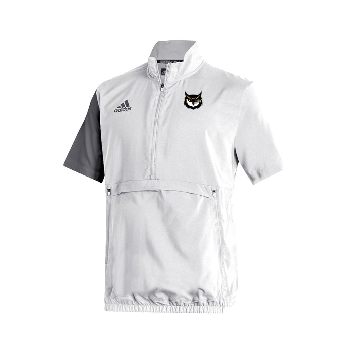 Kennesaw State Owls : Stadium 1/4 Zip Woven Short Sleeve - White - Grey