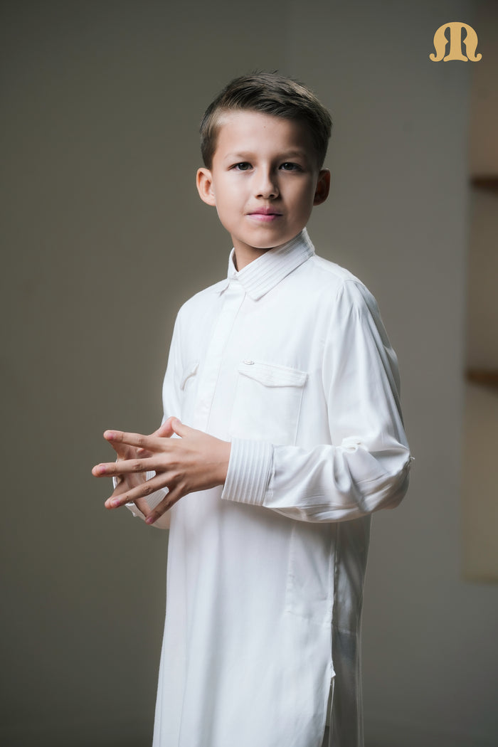 Kikan White Pathani Set Kids