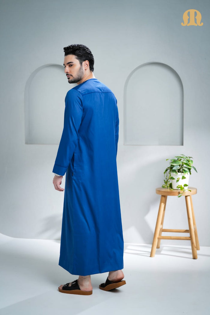 Kurvig Omani Thobe Blue For Men