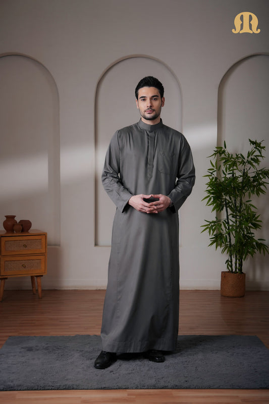 Kurvig Saudi 2.0 Grey Thobe Mens