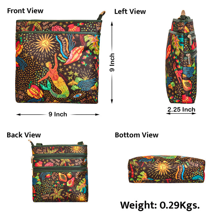 Women's coastal crossbody sling bag for work, travel, and daily use-infographic image