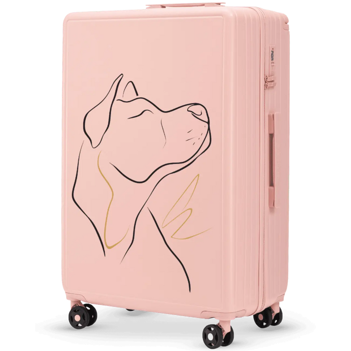 Walizka duża Wings ABS+ 28" Customized SOFT PINK DOG customized