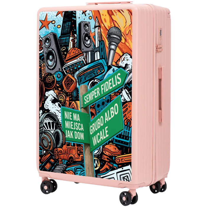 Walizka duża Wings ABS+ 28" Customized Tuse Pih SOFT PINK customized