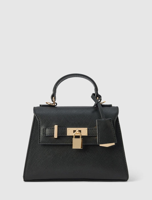 Laura Lock Top Handle Bag 0 Black Forever New