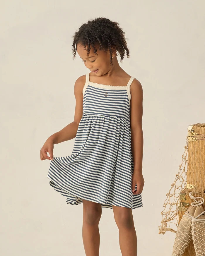 Lea Dress - Navy Stripe