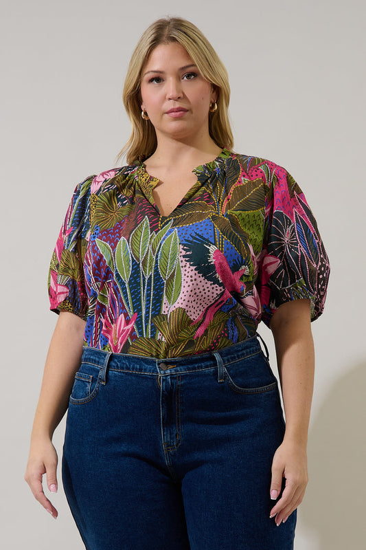 Leonor Gauze Top Jenla Tropical Curve