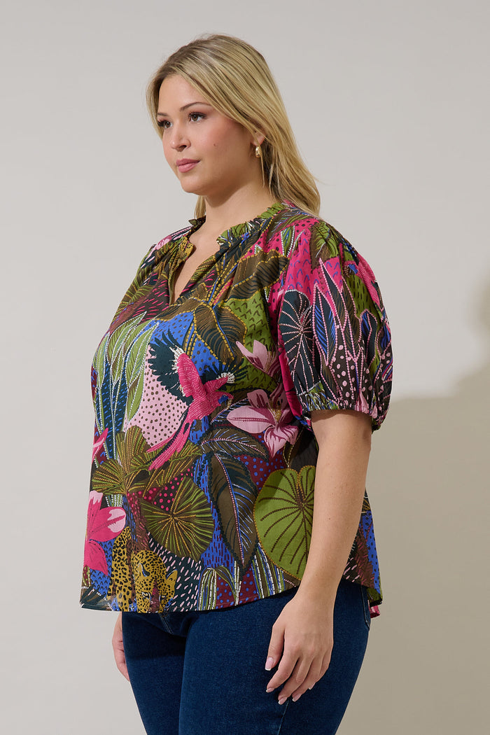 Leonor Gauze Top Jenla Tropical Curve