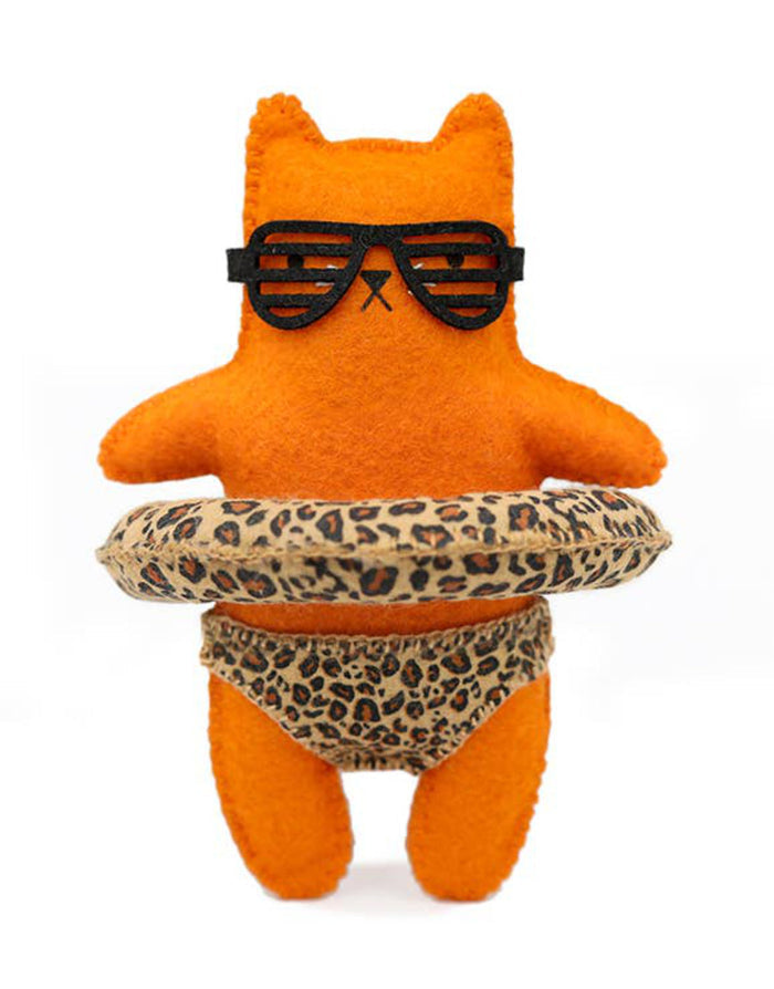 Leopard Cat Felt Doll Kit, Kiriki Press
