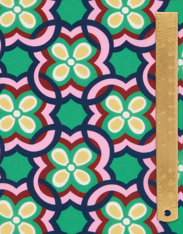 Liberty Fabrics Kensington Crepe de Chine Fabric, Daisy Loop A