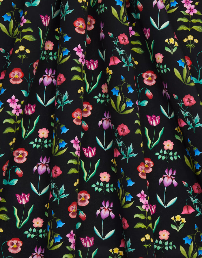 Liberty Fabrics Kensington Crepe de Chine Fabric, Floral Majesty B