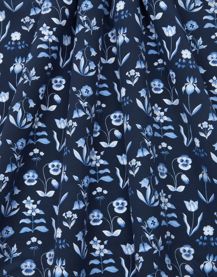 Liberty Fabrics Kensington Crepe de Chine Fabric, Floral Majesty C
