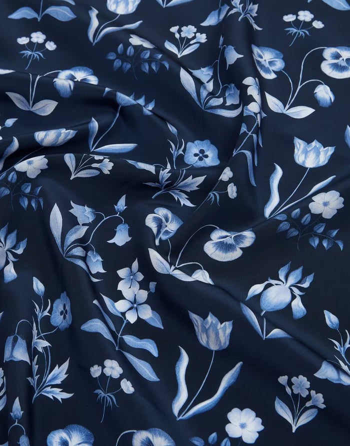 Liberty Fabrics Kensington Crepe de Chine Fabric, Floral Majesty C