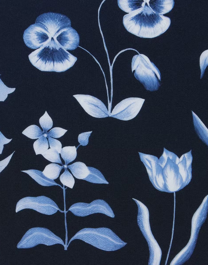Liberty Fabrics Kensington Crepe de Chine Fabric, Floral Majesty C