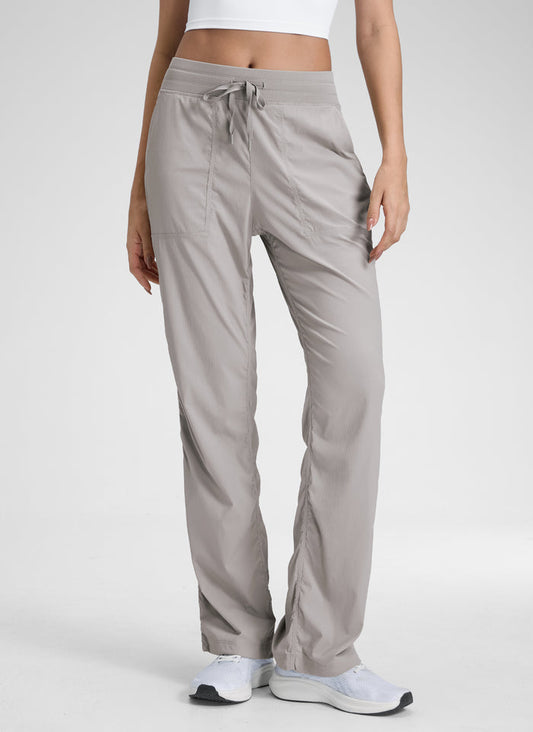 CRZ YOGA Lightweight Workout Pants for Women Straight Leg 30" Dark Chrome