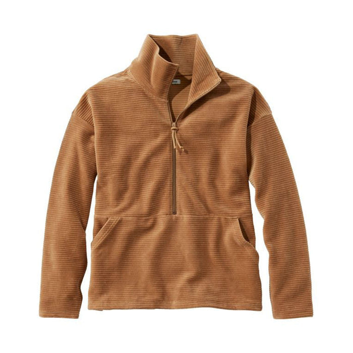 L.L. Bean's Womens Stretch Corduroy Half Zip