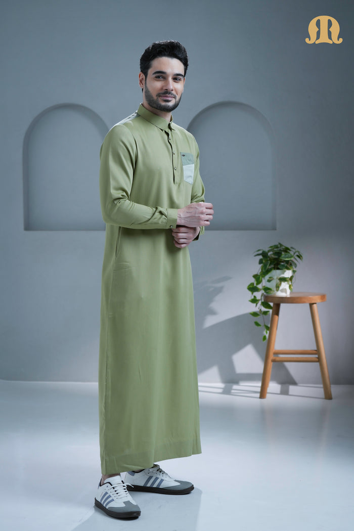 Logi Green Thobe For Men
