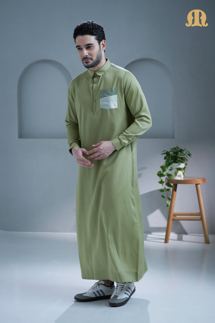 Logi Green Thobe For Men