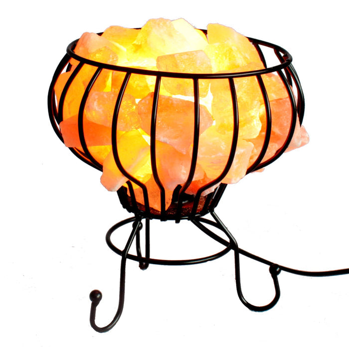 Earthstore® Low Salt Rock Brazier, PINK Salt Chunks, Cable & Bulb