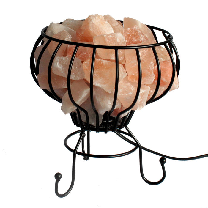 Earthstore® Low Salt Rock Brazier, PINK Salt Chunks, Cable & Bulb