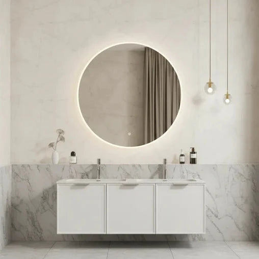 Luna Round Frameless Backlit LED Mirror 600/800/900mm