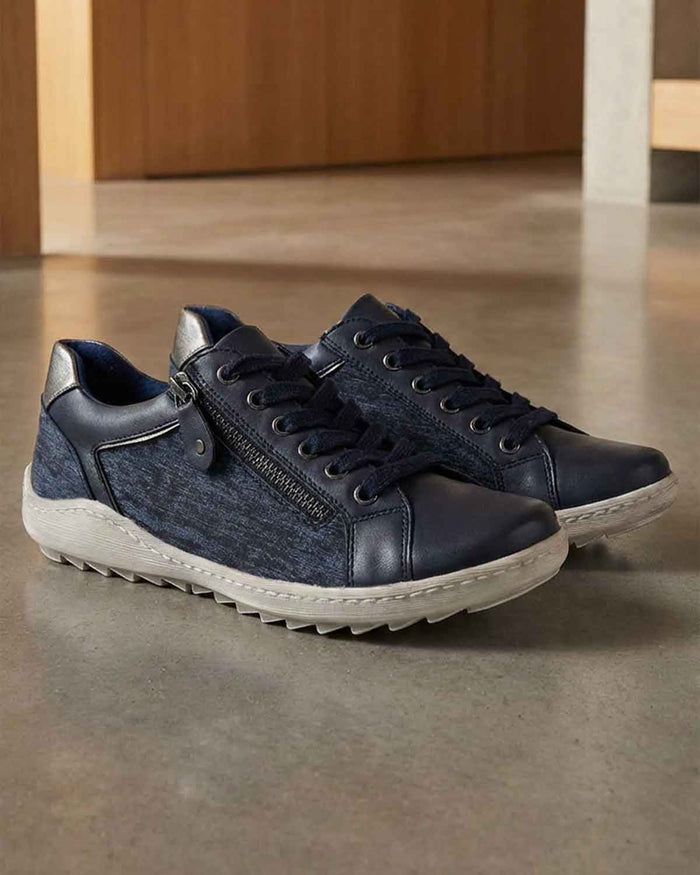 Lunar Slip On Pampas Ladies Shoe - Navy - Lunar