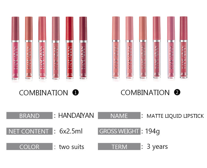 MA567 - 6 Lipstick Set Matte Lipstick