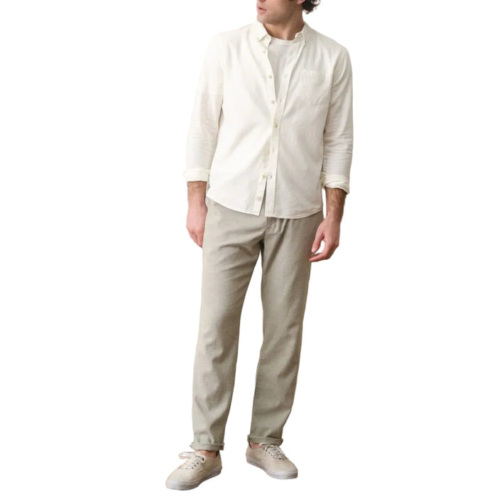 Marine Layer Men's Better-Than-Linen Shirt Long Sleeve Shirt
