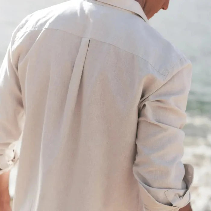 Marine Layer Men's Better-Than-Linen Shirt Long Sleeve Shirt