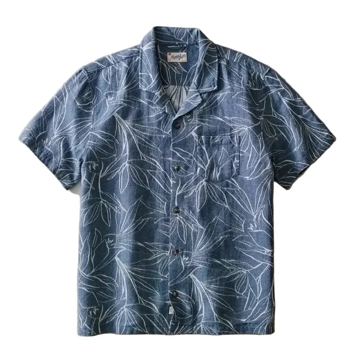 Marine Layer Men's Jacquard Resort Short Sleeve Shirt