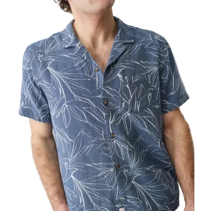 Marine Layer Men's Jacquard Resort Short Sleeve Shirt