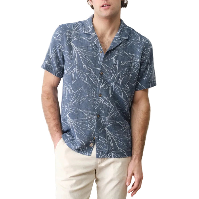 Marine Layer Men's Jacquard Resort Short Sleeve Shirt