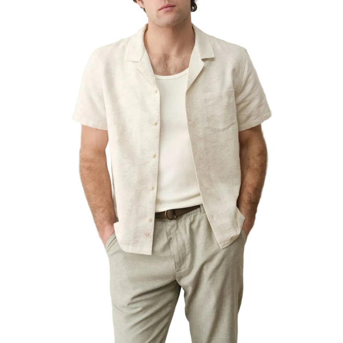 Marine Layer Men's Jacquard Resort Short Sleeve Shirt