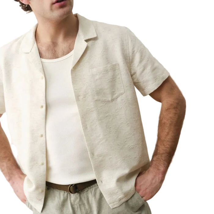 Marine Layer Men's Jacquard Resort Short Sleeve Shirt