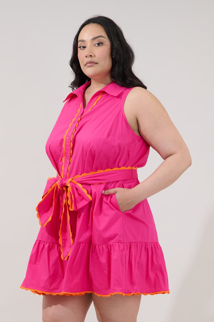 Mariselle Sleeveless Tiered Mini Dress Curve