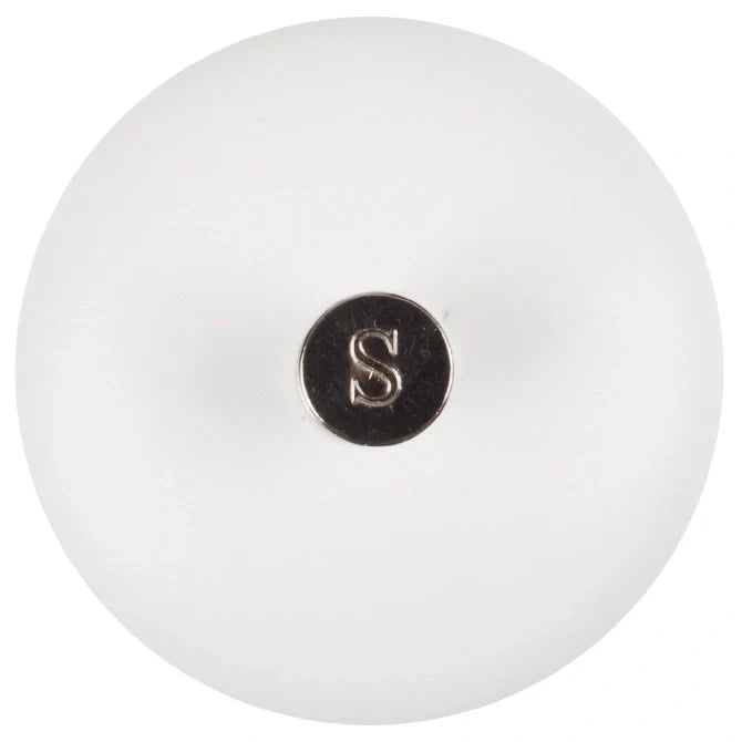 Marlux Paso Salt Mill showing top with "s" logo on white background.
