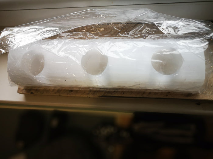 Earthstore® MASSIVE Selenite T-Light 3 HOLE Candle Holder Log 300 X 50 X 90mm 4.2kG