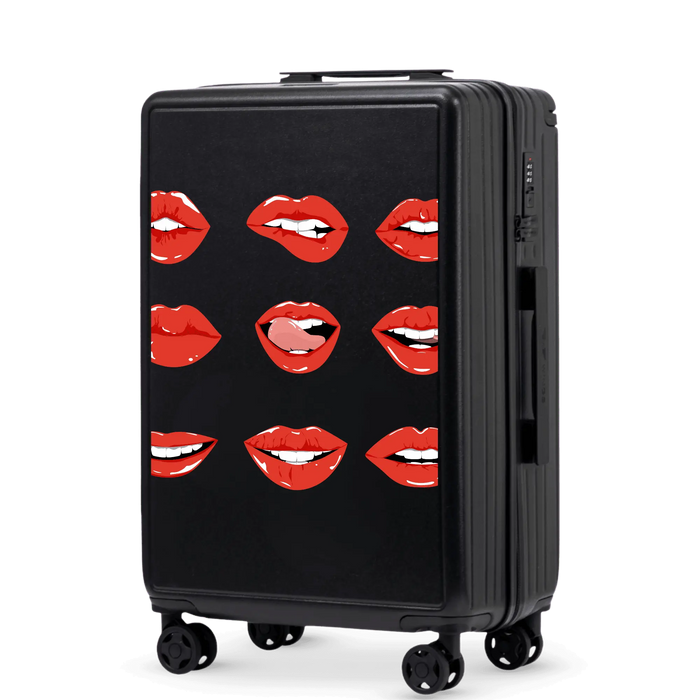 Walizka średnia Wings ABS+ 24" Customized BLACK LIPS customized