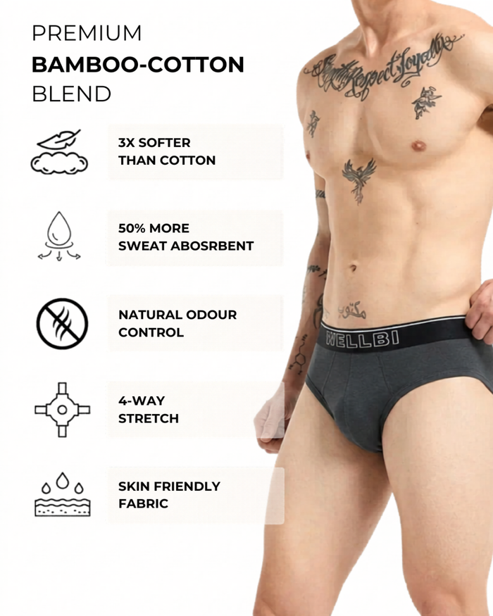 Men's Bamboo Active Briefs - Pack of 2