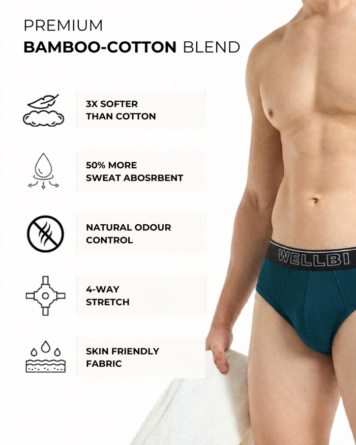 Men's Bamboo Active Briefs - Pack of 3